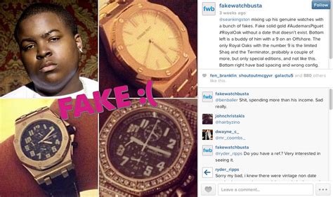 fake watch busta exposed|Instagram account busts rappers wearing fake designer watches.